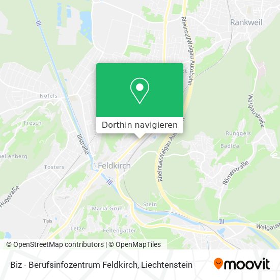 Biz - Berufsinfozentrum Feldkirch Karte