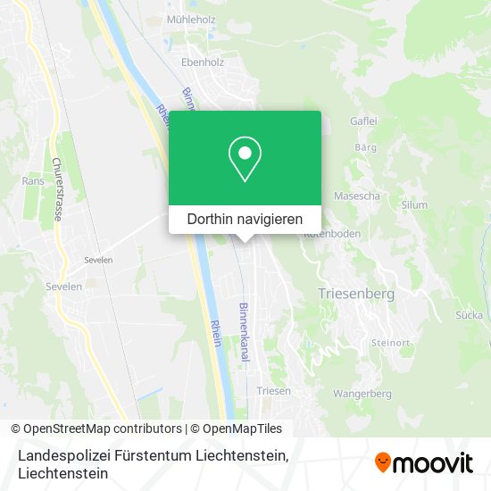 Landespolizei Fürstentum Liechtenstein Karte