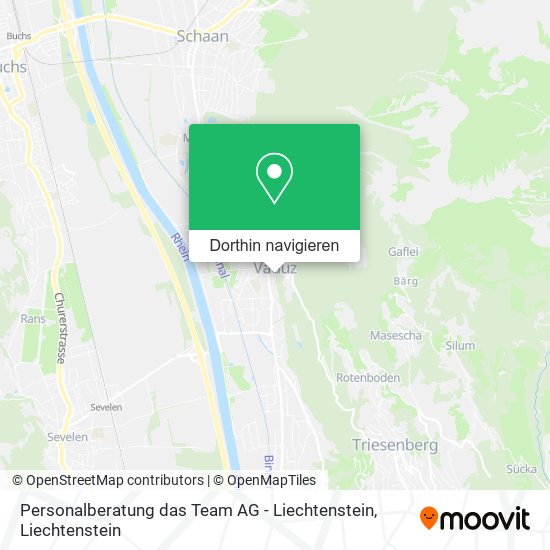 Personalberatung das Team AG - Liechtenstein Karte
