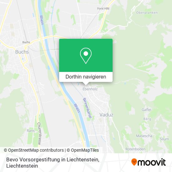 Bevo Vorsorgestiftung in Liechtenstein Karte