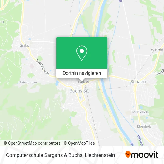 Computerschule Sargans & Buchs Karte