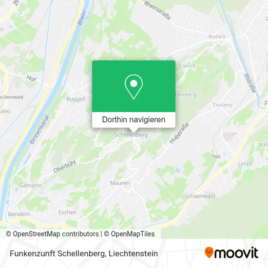 Funkenzunft Schellenberg Karte