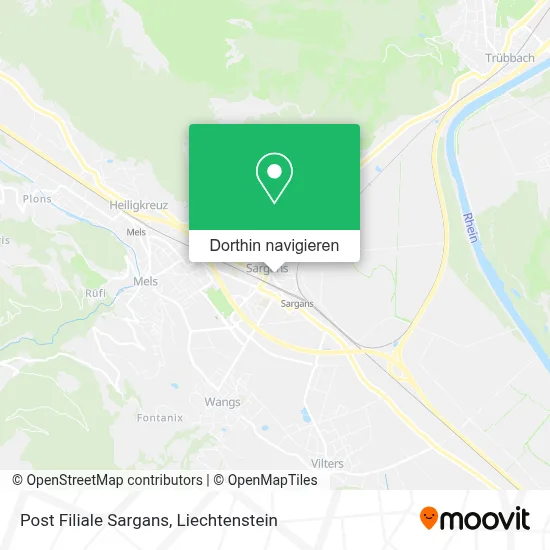 Post Filiale Sargans Karte