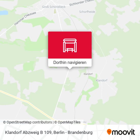 Klandorf Abzweig B 109 Karte