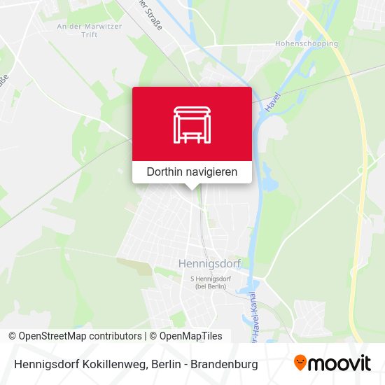 Hennigsdorf Kokillenweg Karte