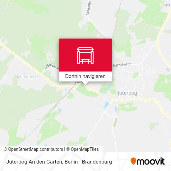 Jüterbog An den Gärten Karte