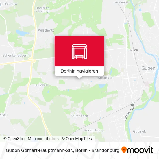 Guben Gerhart-Hauptmann-Str. Karte