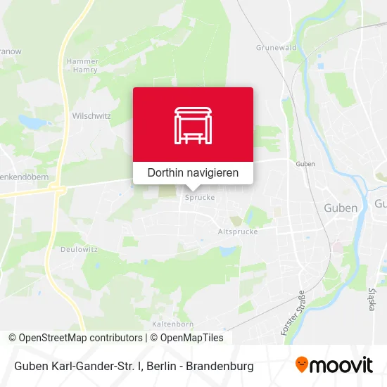 Guben Karl-Gander-Str. I Karte