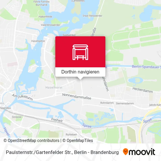 Paulsternstr. / Gartenfelder Str. Karte