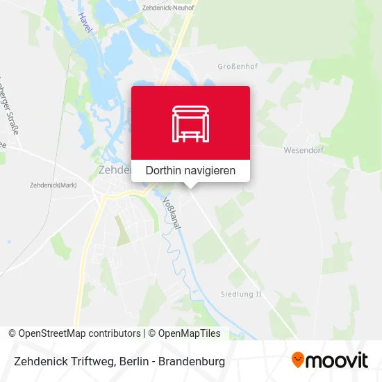 Zehdenick Triftweg Karte