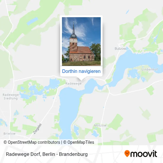 Radewege Dorf Karte
