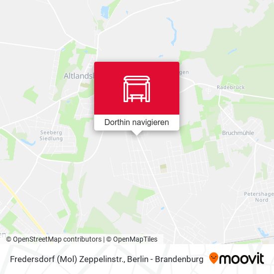 Fredersdorf (Mol) Zeppelinstr. Karte