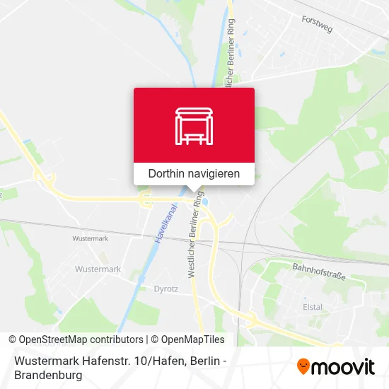 Wustermark Hafenstr. 10/Hafen Karte