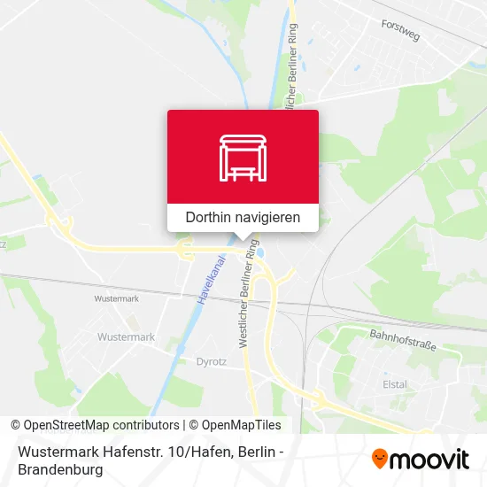 Wustermark Hafenstr. 10/Hafen Karte