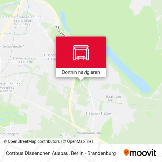 Cottbus Dissenchen Ausbau Karte
