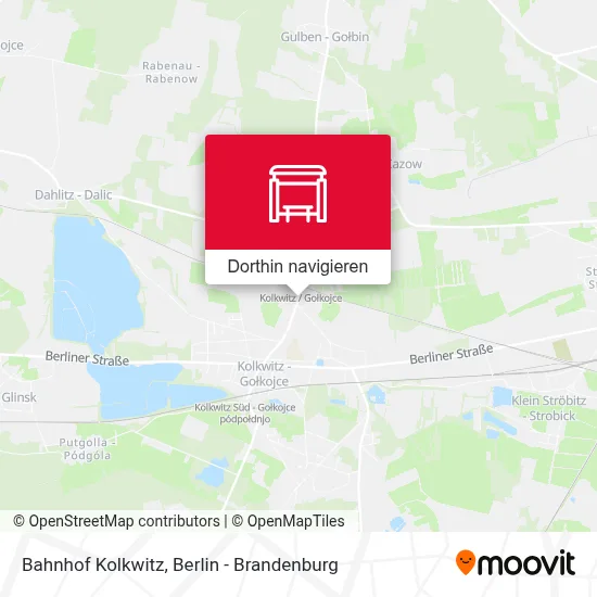 Bahnhof Kolkwitz Karte
