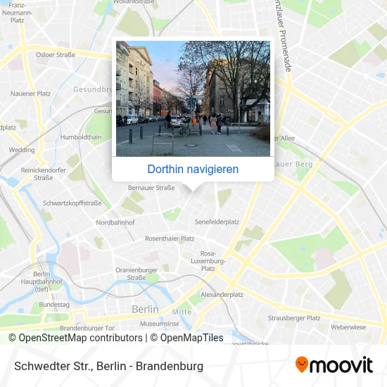 Schwedter Str. Karte