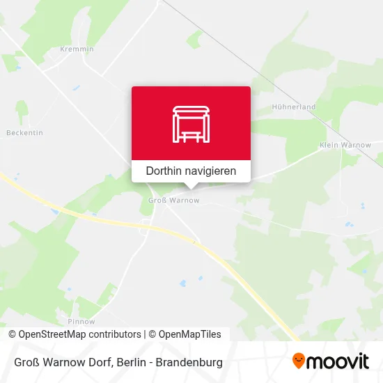 Groß Warnow Dorf Karte