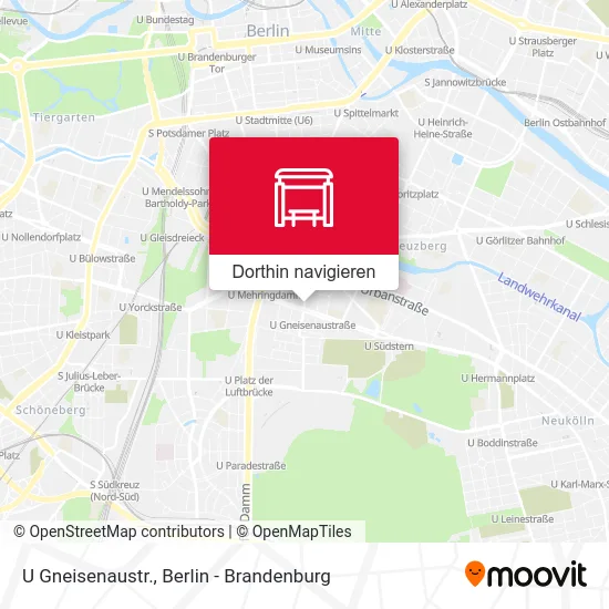 U Gneisenaustr. Karte