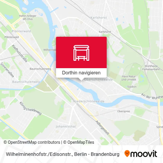 Wilhelminenhofstr./Edisonstr. Karte
