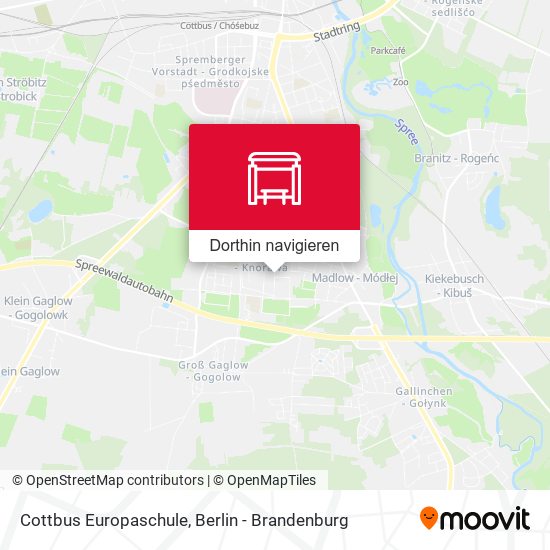 Cottbus Europaschule Karte