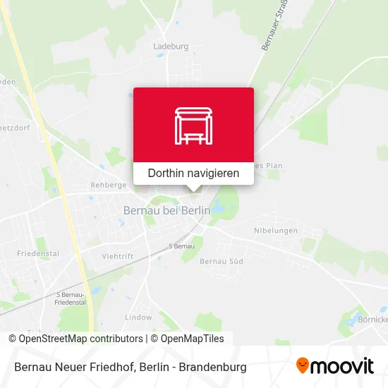 Bernau Neuer Friedhof Karte
