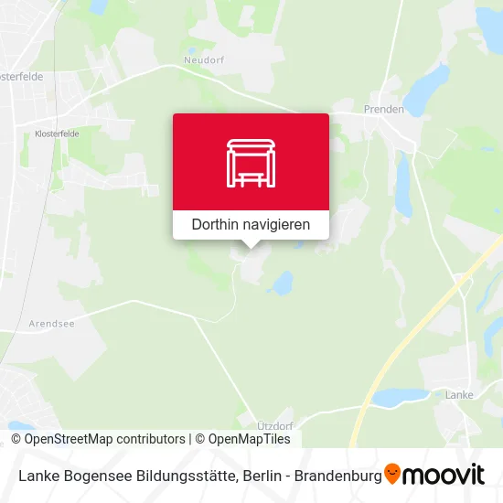 Lanke Bogensee Bildungsstätte Karte