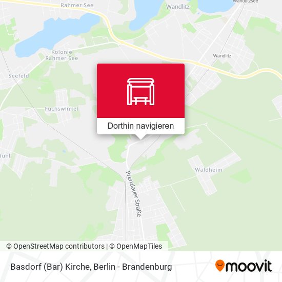 Basdorf (Bar) Kirche Karte