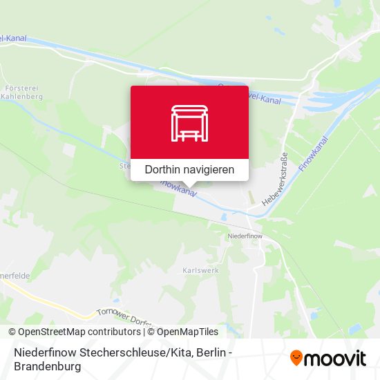 Niederfinow Stecherschleuse / Kita Karte