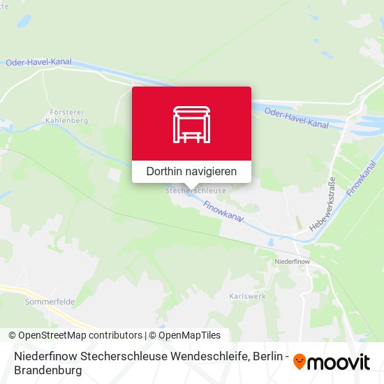 Niederfinow Stecherschleuse Wendeschleife Karte