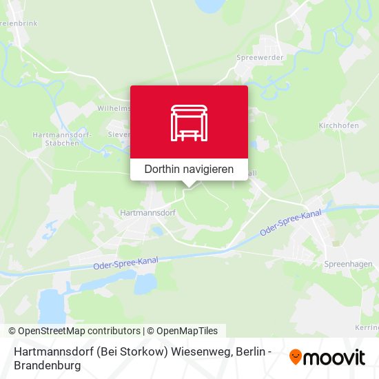 Hartmannsdorf (Bei Storkow) Wiesenweg Karte