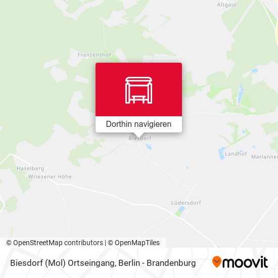 Biesdorf (Mol) Ortseingang Karte