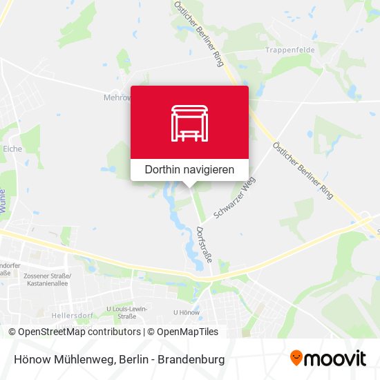 Hönow Mühlenweg Karte
