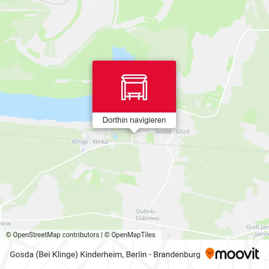 Gosda (Bei Klinge) Kinderheim Karte