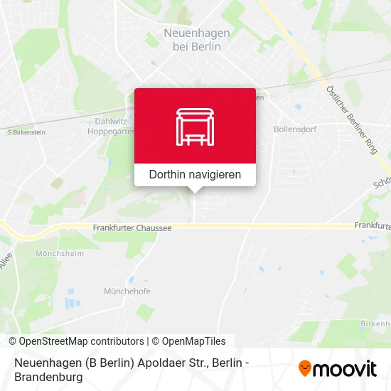 Neuenhagen (B Berlin) Apoldaer Str. Karte