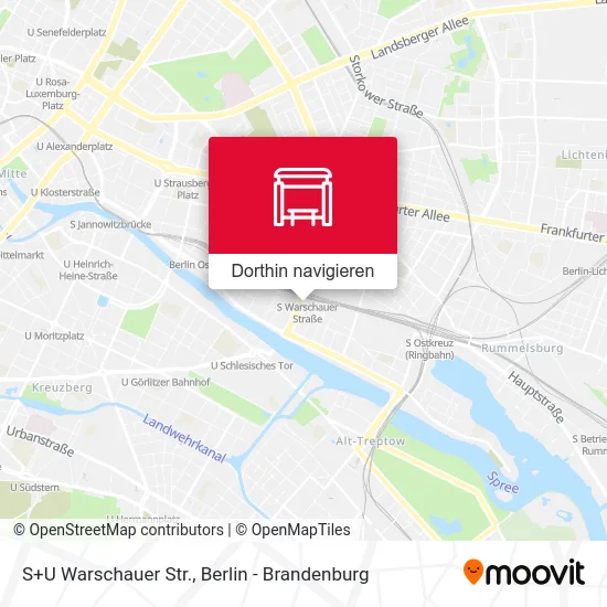 S+U Warschauer Str. Karte