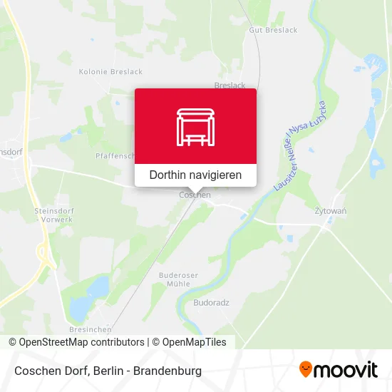 Coschen Dorf Karte