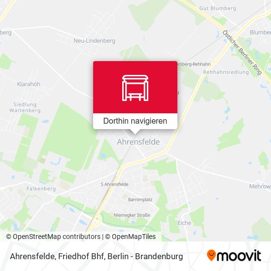 Ahrensfelde, Friedhof Bhf Karte
