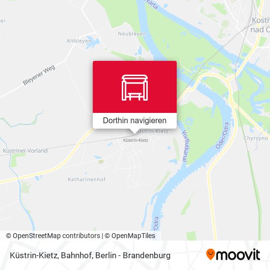 Küstrin-Kietz, Bahnhof Karte