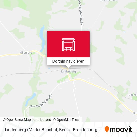 Lindenberg (Mark), Bahnhof Karte