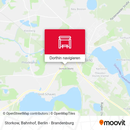 Storkow, Bahnhof Karte