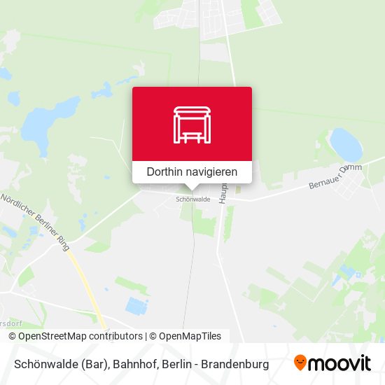 Schönwalde (Bar), Bahnhof Karte
