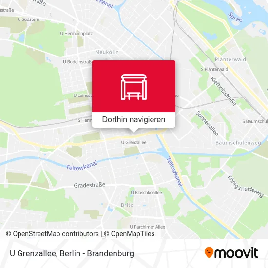 U Grenzallee Karte
