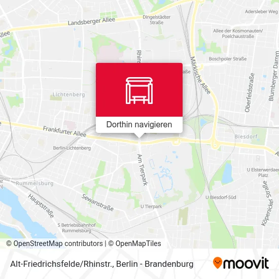 Alt-Friedrichsfelde/Rhinstr. Karte