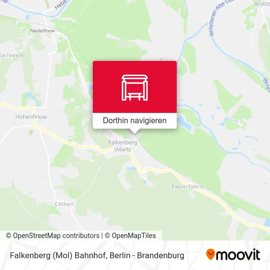 Falkenberg (Mol) Bahnhof Karte