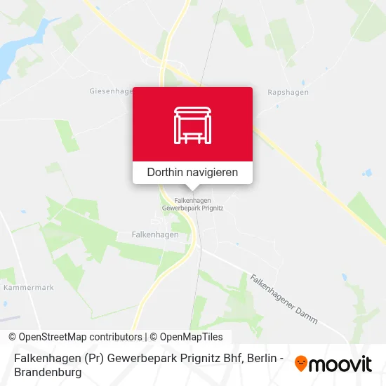 Falkenhagen (Pr) Gewerbepark Prignitz Bhf Karte