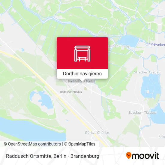 Raddusch Ortsmitte Karte