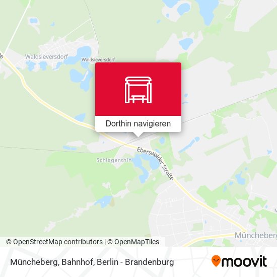 Müncheberg, Bahnhof Karte