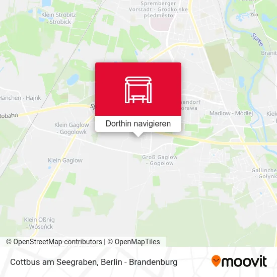 Cottbus am Seegraben Karte