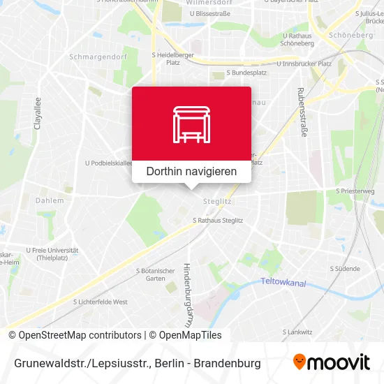 Grunewaldstr./Lepsiusstr. Karte